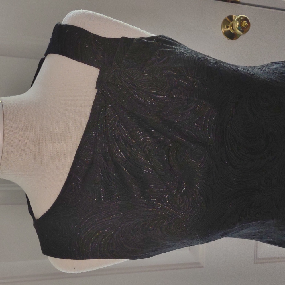 VINTAGE💜 EVAN PICONE Brocade One Shoulder Sheath Dress - Picture 8 of 16